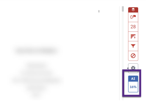 Turnitin AI Detection report percentage.