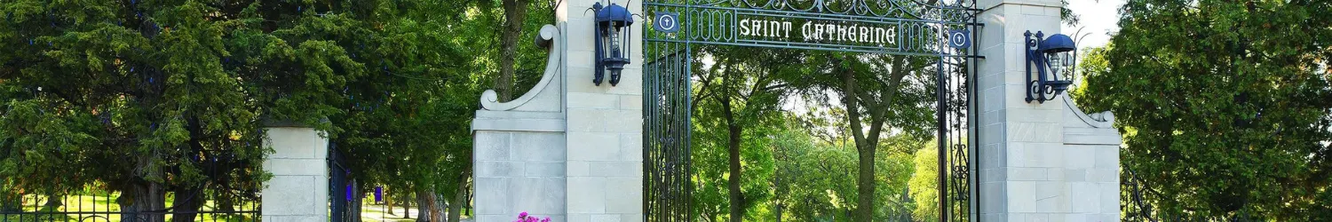 St. Catherine University entrance gates.